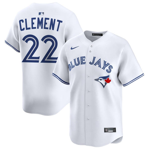 Mens Toronto Blue Jays #22 Ernie Clement Nike White Home Limited Player Jersey